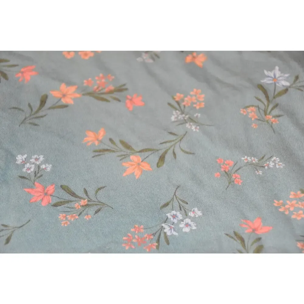 Old Navy Long Sleeve High Low Softest Tee, Deep Sage Floral, Girls XL 14/16, EGU